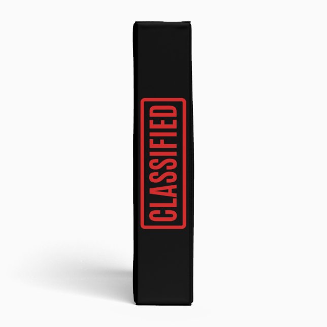 Black Classified 3 Ring Binder (Spine)