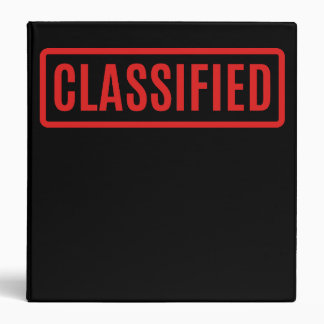 Black Classified Binder