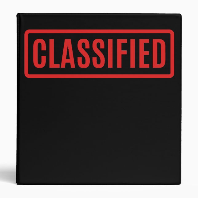 Black Classified Binder (Front)