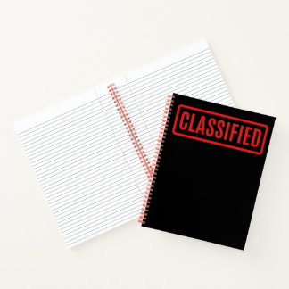 Black Classified Notebook