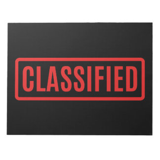 Black Classified Notepad