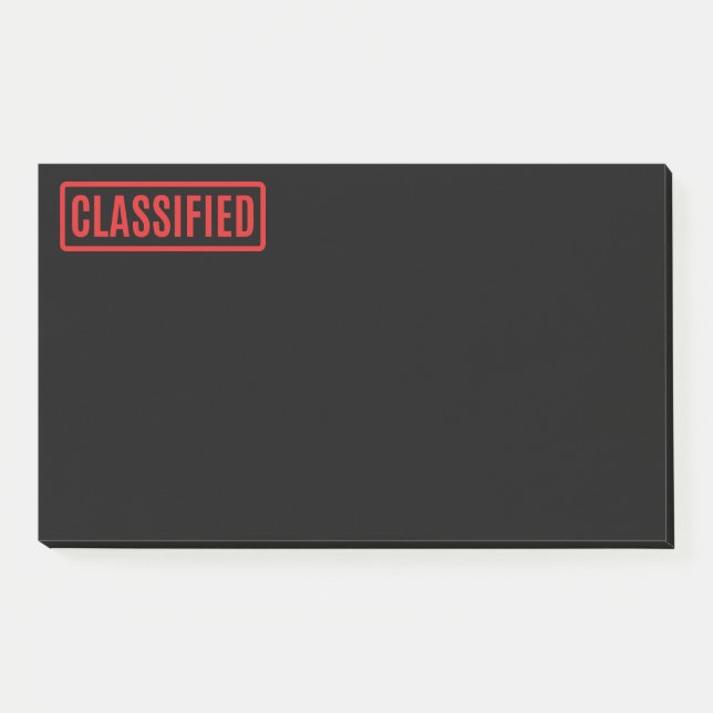 Black Classified Post-it Notes (Front)