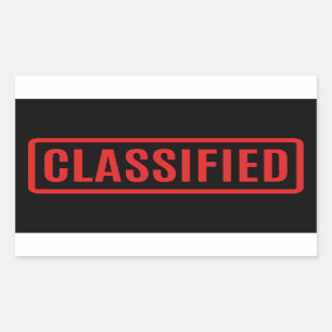 Black Classified Sticker
