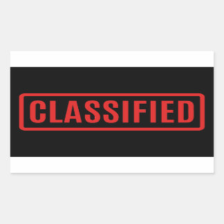 Black Classified Sticker
