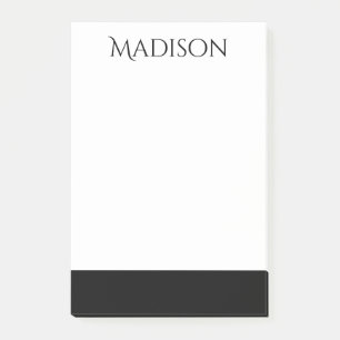 Black Clean Name Classic Professional Post-it Notes