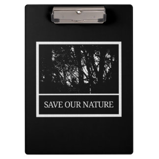 Black Clipboard – 'Save Our Nature'
