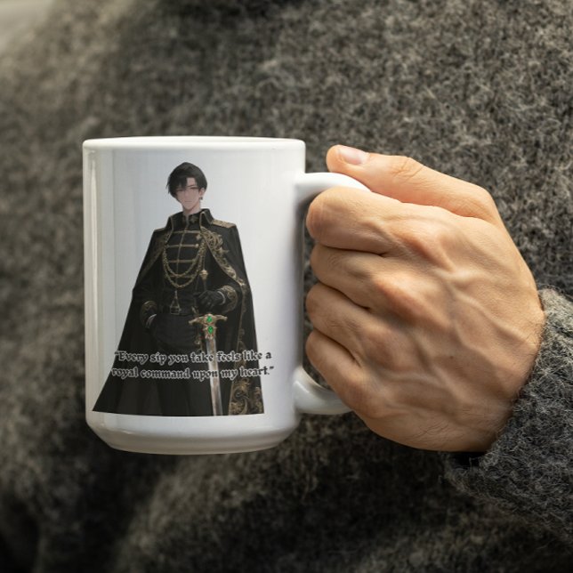 Black Cloak Royal Anime Guy  Coffee Mug (Creator Uploaded)