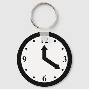 Black Clock Keychain