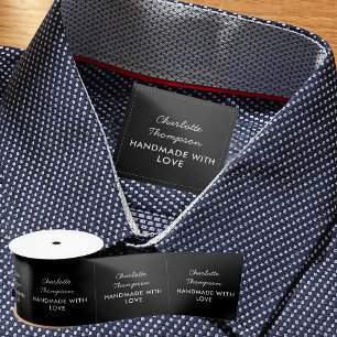 Black Clothing Labels Sew On Sewing Label Tag Satin Ribbon