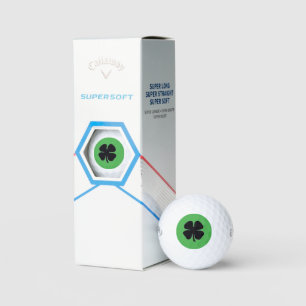 Black Clover green Callaway Supersoft golf balls 3