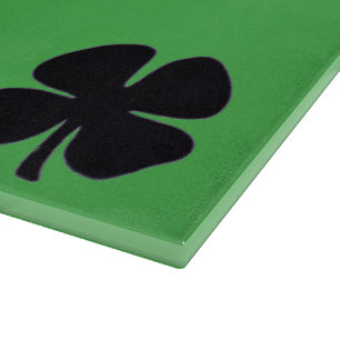 Black Clover green glass cutting board