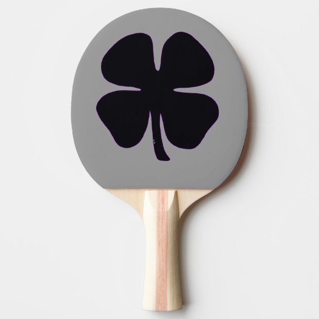 Black Clover grey ping pong paddle (Front)