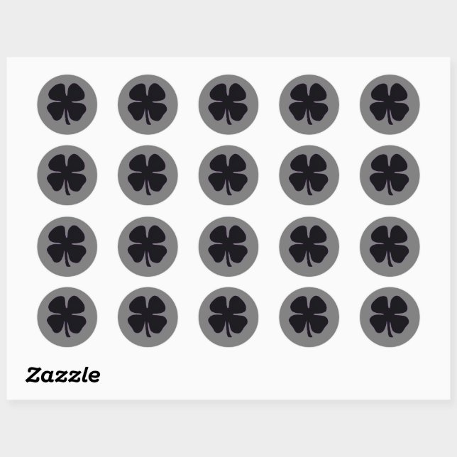 Black Clover grey round small stickers (Sheet)