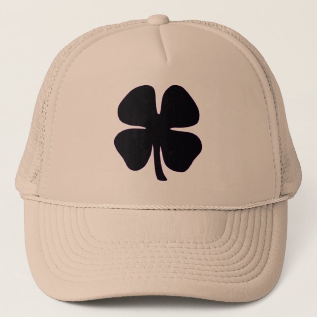 Black Clover khaki foam trucker hat (Front)