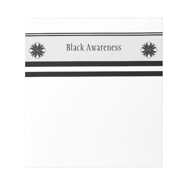 Black Clover Ribbon by Kenneth Yoncich Notepad (Front)