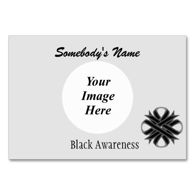 Black Clover Ribbon Template by Kenneth Yoncich Table Number (Front)