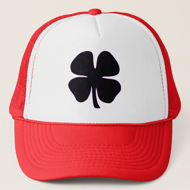 Black Clover white and red foam trucker hat (Front)