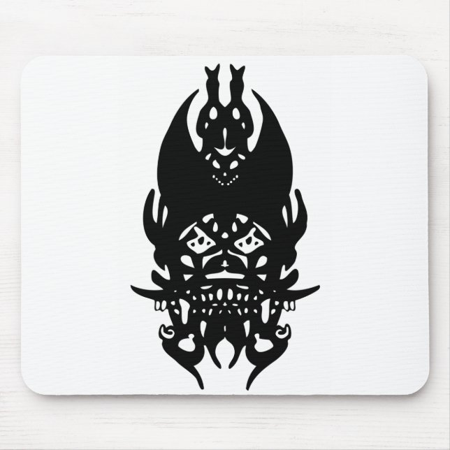 Black Clown Mouse Pad (Front)