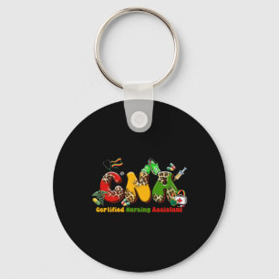 Black Cna Graduation Certified Nursing Istant Blac Keychain