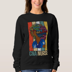 Black Cna Nurse   For African American  Melanin Nu Sweatshirt