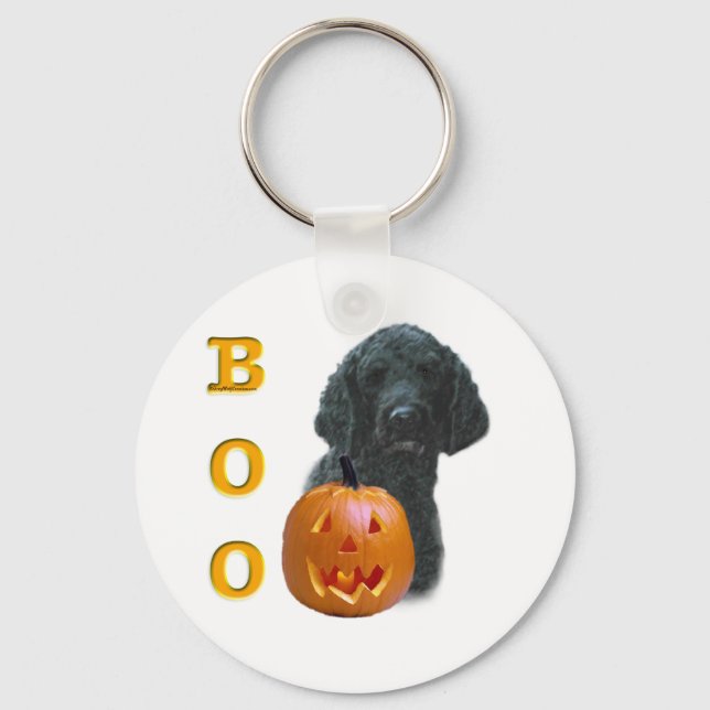 Black Coated Poodle Boo Keychain (Front)