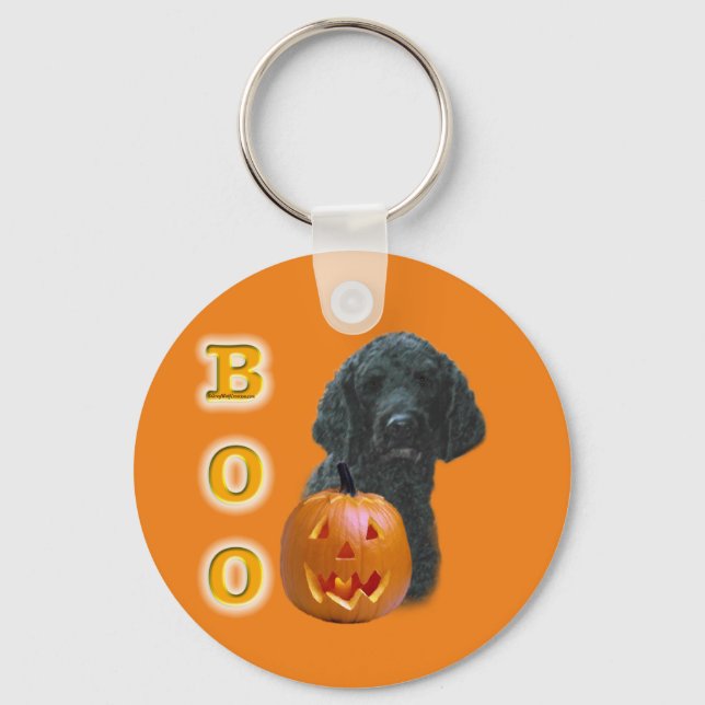 Black Coated Poodle Boo Keychain (Front)