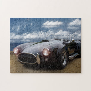 Black Cobra on the Beach, Classic Car Jigsaw Puzzle