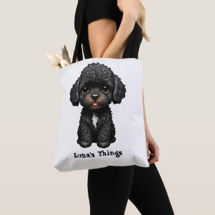 Black Cockapoo Tote Bag