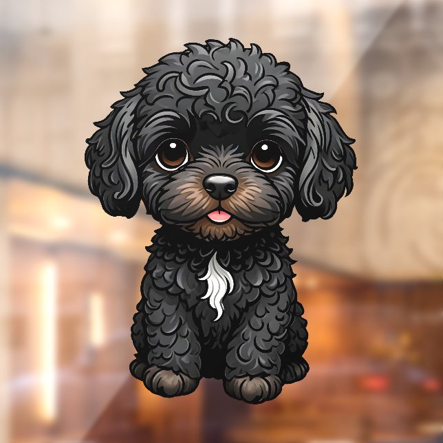 Black Cockapoo Window Cling (Sheet 2)