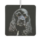 Black cocker spaniel face