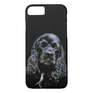 Black cocker spaniel face iPhone 8/7 case