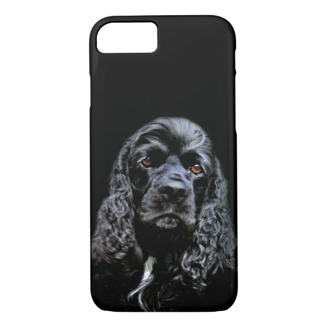 Black cocker spaniel face Case-Mate iPhone case (Back)