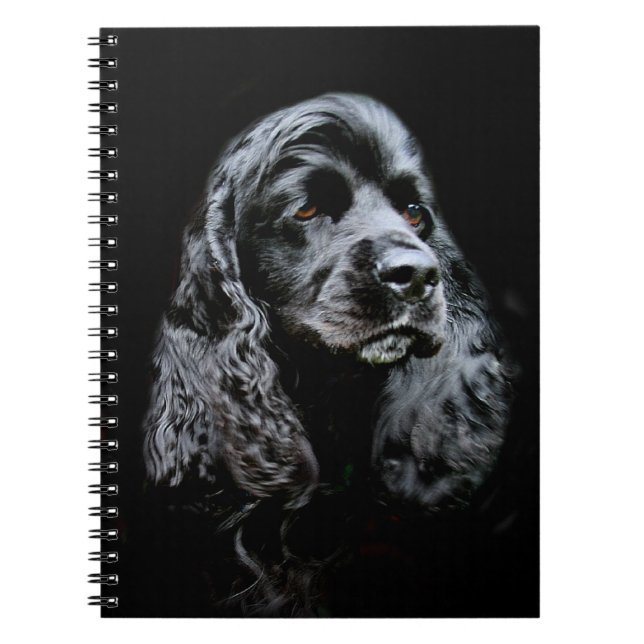 Black cocker spaniel notebook (Front)