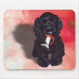 Black Cocker Spaniel Puppy - Abby Mouse Pad