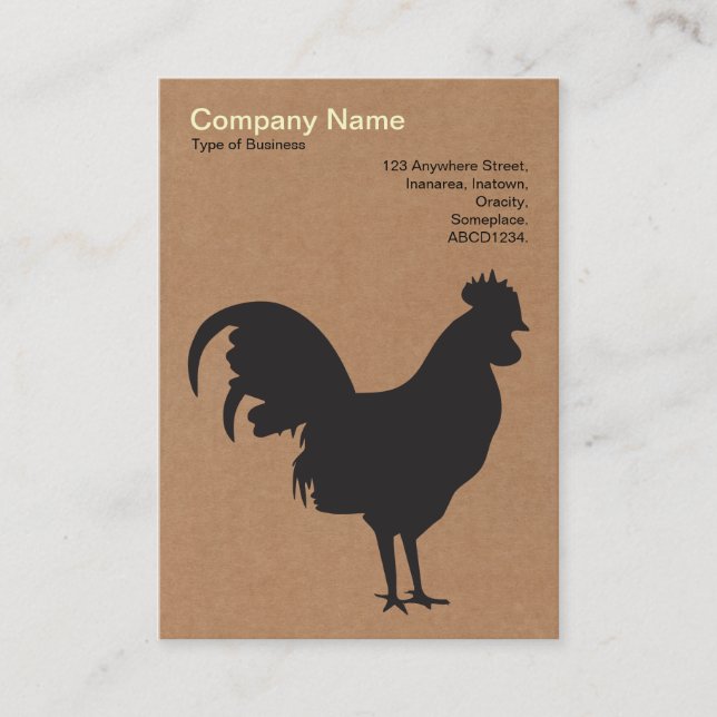 Black Cockerel - Cardboard Box Business Card (Front)