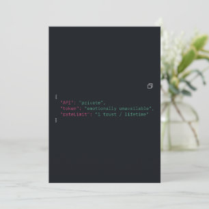 Black Code-Inspired Custom Invitation