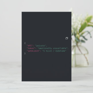 Black Code-Inspired Custom Invitation