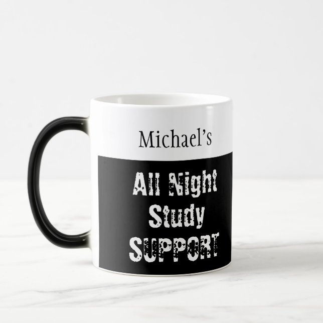 BLACK COFFEE All Night Study SUPPORT  Magic Mug (Left)