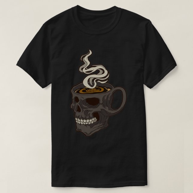 Black Coffee Lovers Morning Haters Caffeine Junkie T-Shirt (Design Front)