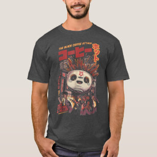 Black Coffee Magic Kaiju Monster Japanese Art  T-Shirt