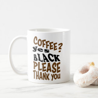 black coffee mug