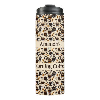 Black Coffee Oil Paint Pattern Personalized  Thermal Tumbler