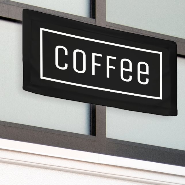 BLACK COFFEE OPEN SIGN (Outside Building)