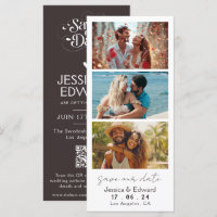 Black Coffee Save The Date Photo Booth Qr Code