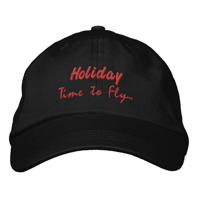 Black Color Holiday Casquette brodé Casquette Casq (Devant)