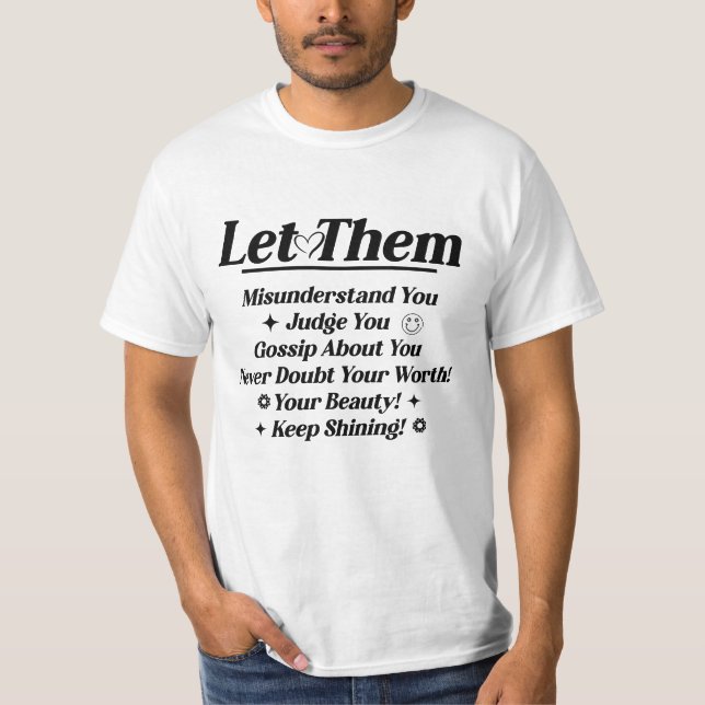 Black color  let them T-Shirt (Front)