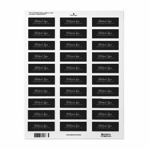 Black Color Linen Texture Print White Typography