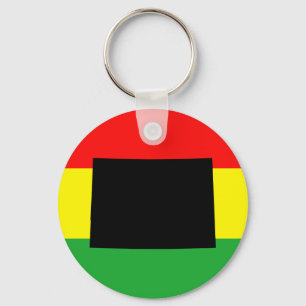 Black Colorado on Rasta Colours Keychain