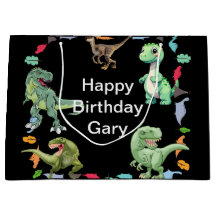 Black colour Background Dinosaur Birthday Party