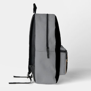 Black colour boss printed backpack